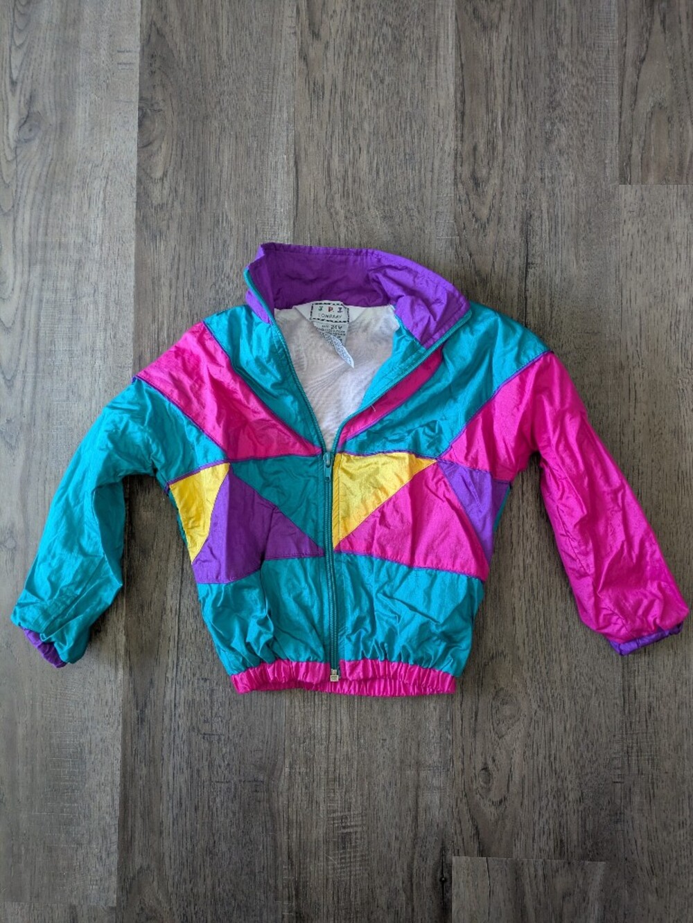 J.p.i. Company Vintage Colorblock Windbreaker Jacket - Sz 24m